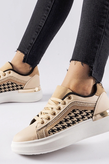 Beige Glitter Sneakers...