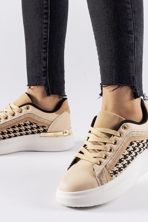 Beige Glitzer-Sneakers Briercliff