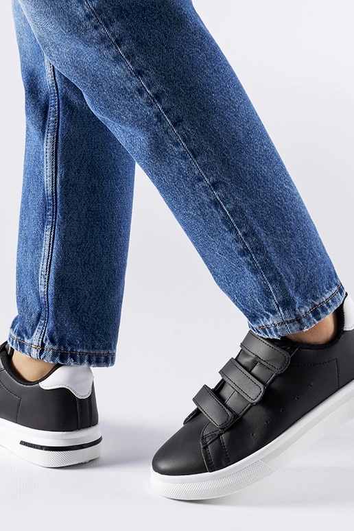 Baskets noires à scratch Paré -...