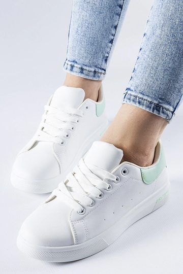 Leland hvide og mint sneakers