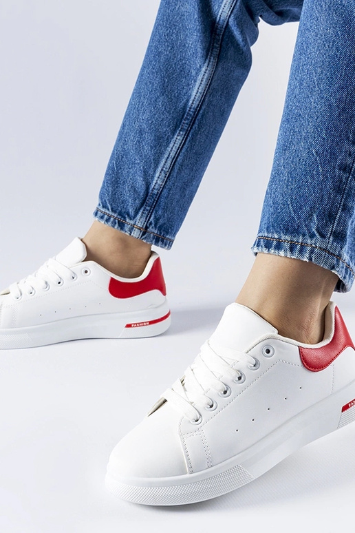 Leland røde og hvide sneakers