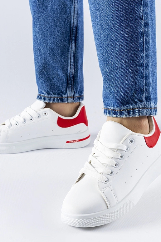 Baskets Leland rouges et blanches