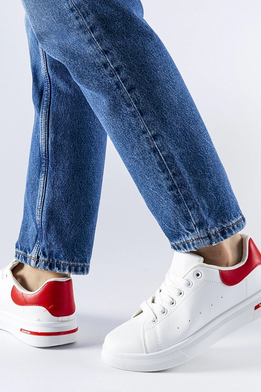 Rote und weiße Sneaker „Leland“
