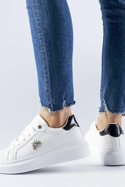 Baskets blanches avec application en... Baskets blanches avec application en...