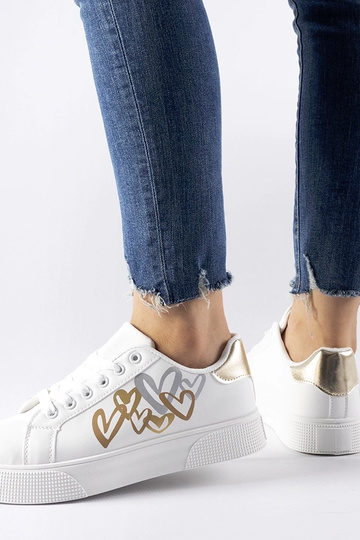 Montclair platform sneakers i hvid og guld