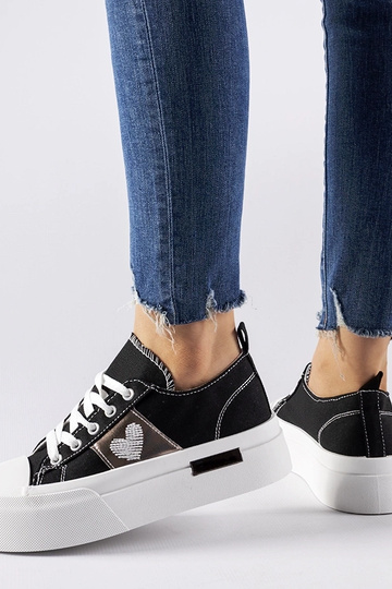 Sort og sølv Lawton Platform Sneakers 2