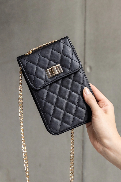 Acres sort quiltet skuldertaske Acres sort quiltet skuldertaske