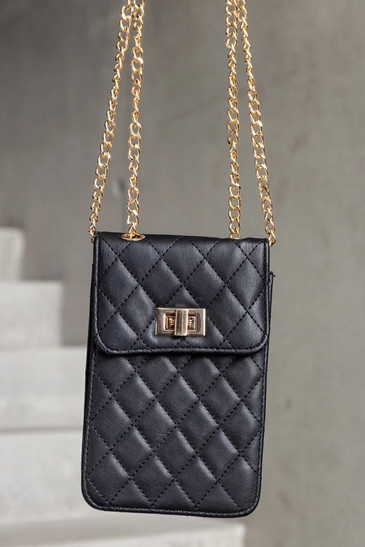 Sac à bandoulière matelassé noir Acres Sac à bandoulière matelassé noir Acres