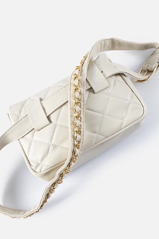 Beige Quiltet Mattoon-taske