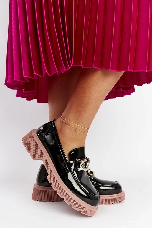 Mocassins en cuir noir GOE LL2N4039 Mocassins en cuir noir GOE LL2N4039