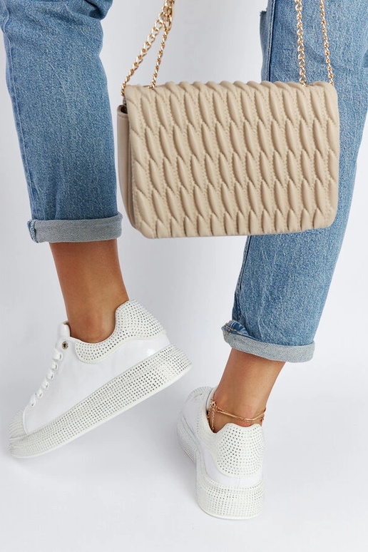 Bottines sneakers blanches avec... Bottines sneakers blanches avec...