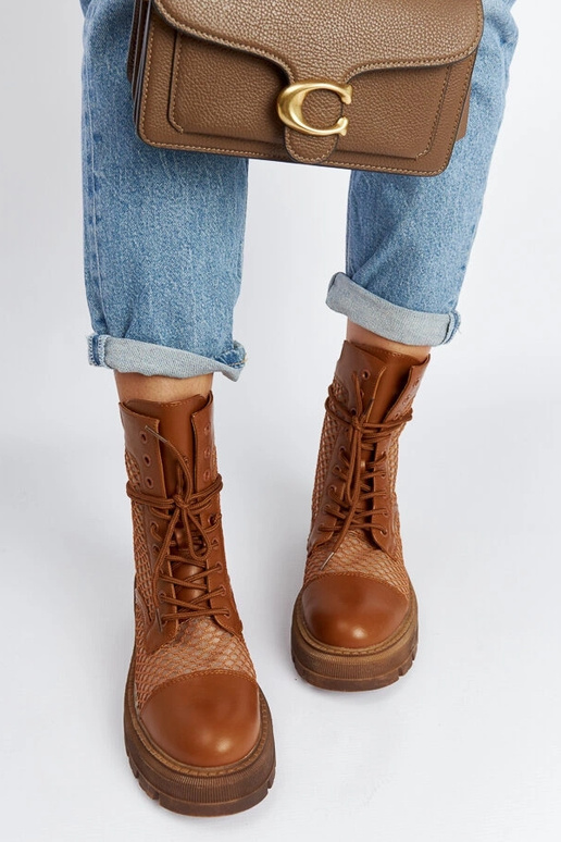 Bottes Waldeck marron translucides