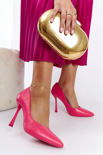 Rosa Pumps mit hohem Absatz...