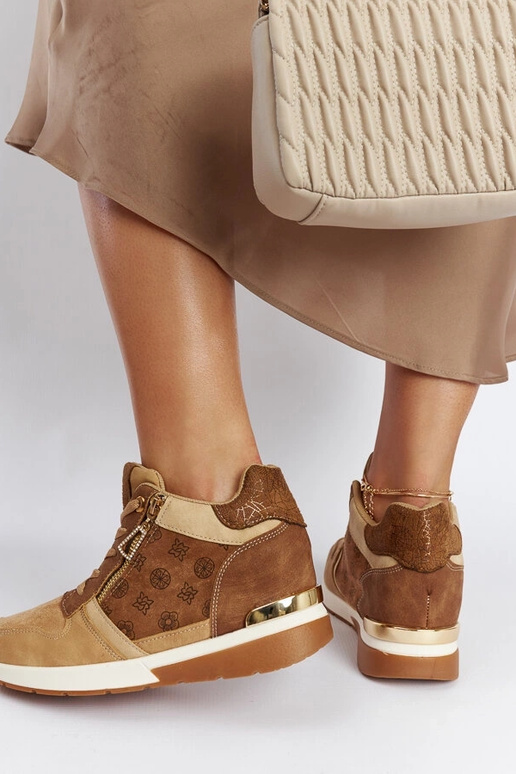 Knoxville Brown Wedge Sneakers