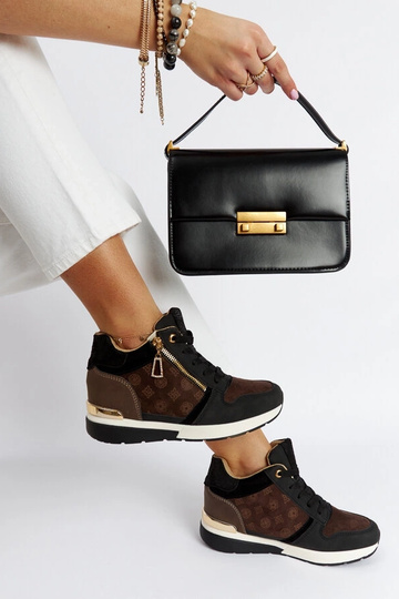 Zwarte wedge sneakers Knoxville