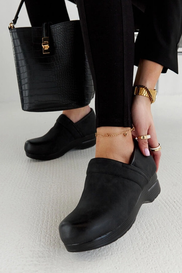 Sorte Montoro platform sko 2