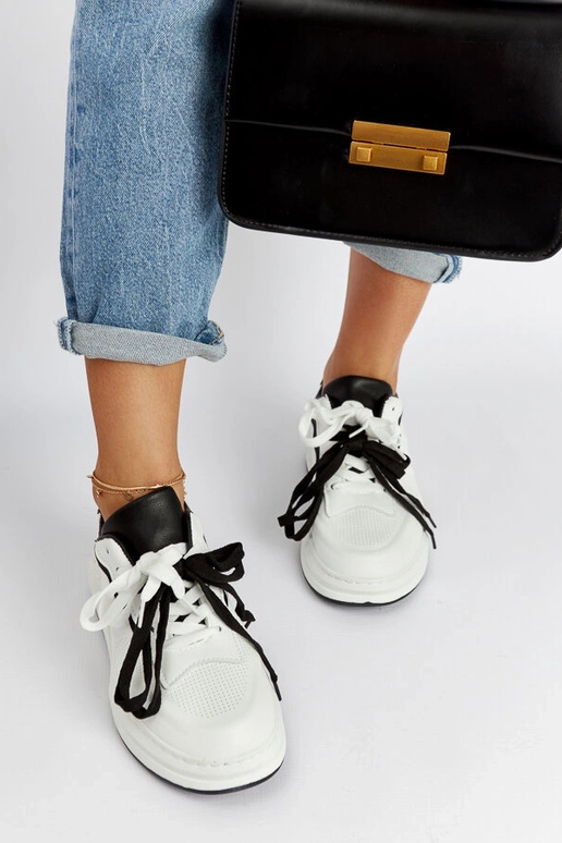 Bottines sneakers noir et blanc Galdino Bottines sneakers noir et blanc Galdino