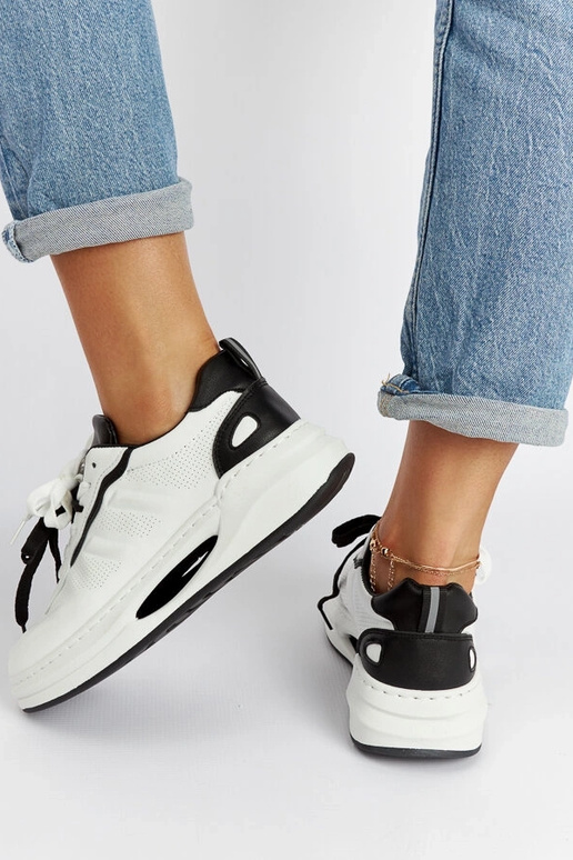 Bottines sneakers noir et blanc Galdino Bottines sneakers noir et blanc Galdino