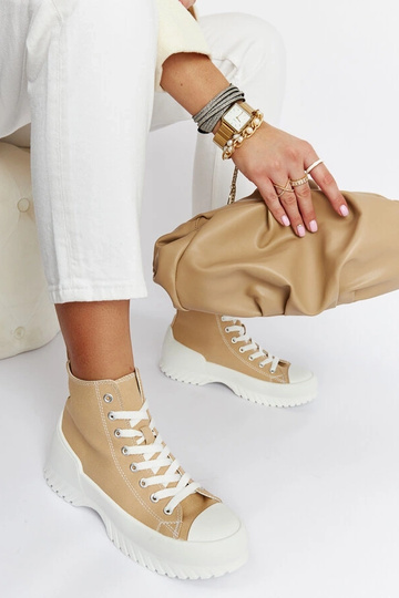 Beige Ronchis high-top sneakers 2