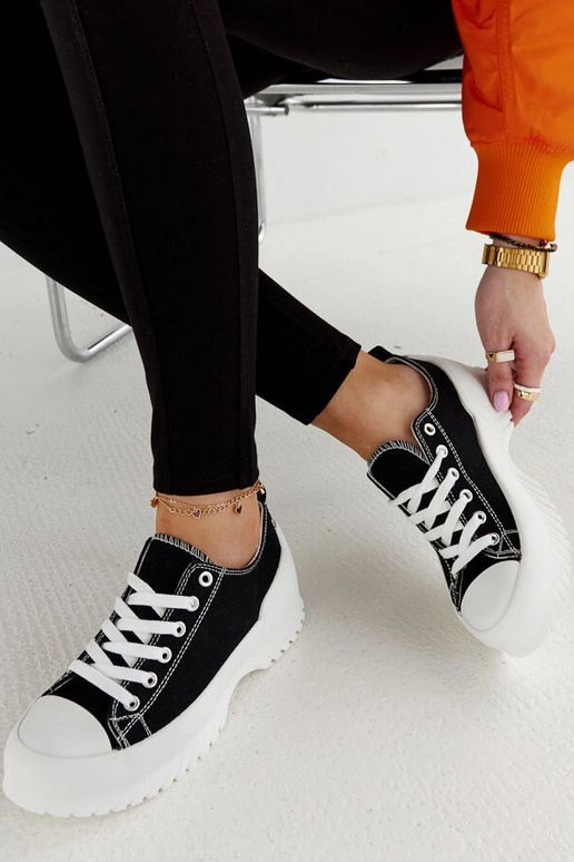 Schwarze Plateau-Sneakers „Monteleone“ Schwarze Plateau-Sneakers „Monteleone“