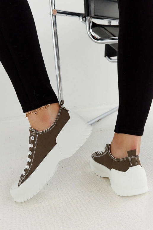 Baskets à plateforme vertes Monteleone Baskets à plateforme vertes Monteleone