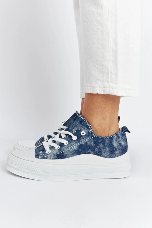 Marineblaue Blais Plateau-Sneakers