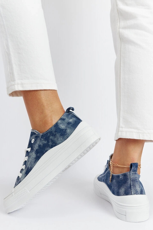 Marineblaue Blais Plateau-Sneakers