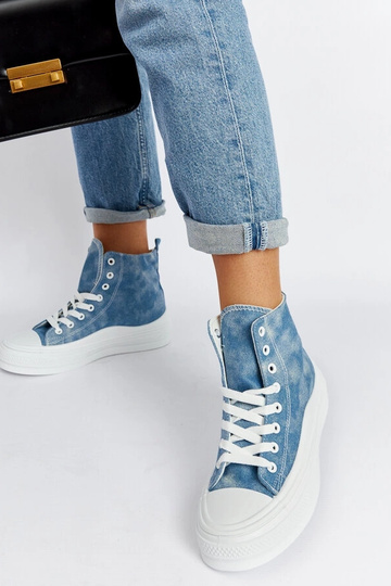 Vicente Blue Platform Sneakers