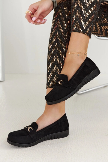 Dameloafers i sort ruskind... 2