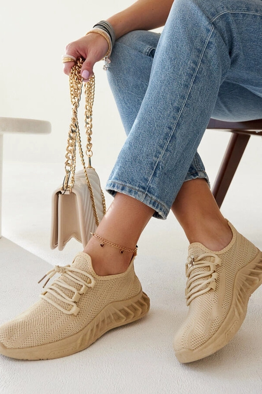Beige Stoff-Sneakers Weekley