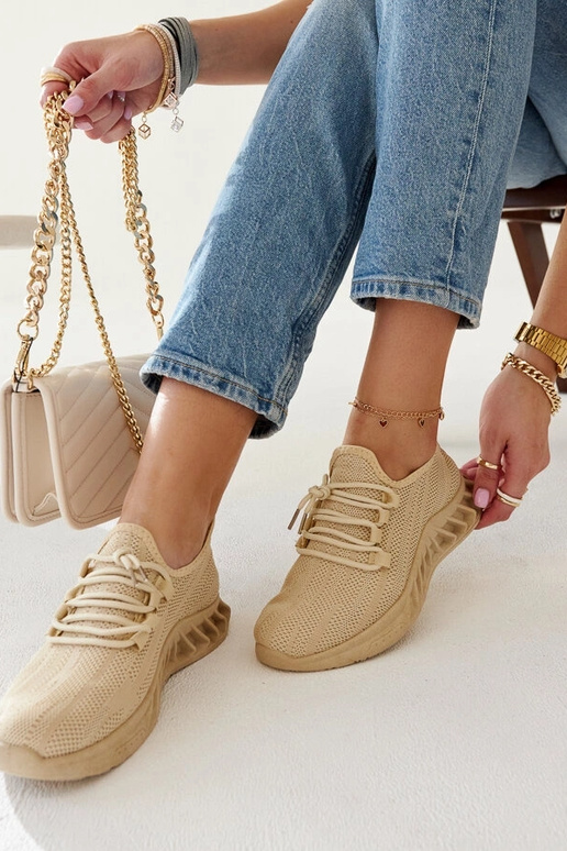 Beige Stoff-Sneakers Weekley