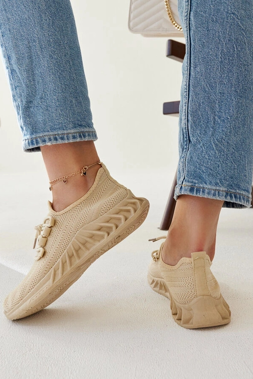 Beige stof sneakers Weekley
