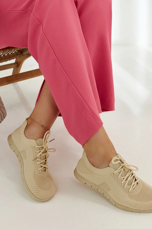 Beige Stoff-Sneakers Erminio