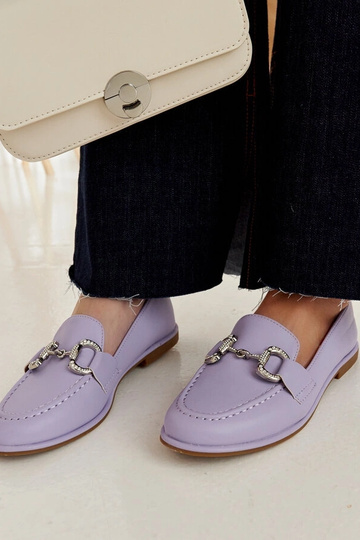 Mocassins violets Marija avec zircons 2