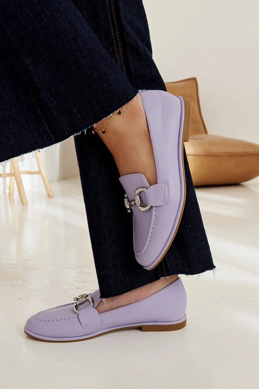 Mocassins violets Marija avec zircons Mocassins violets Marija avec zircons