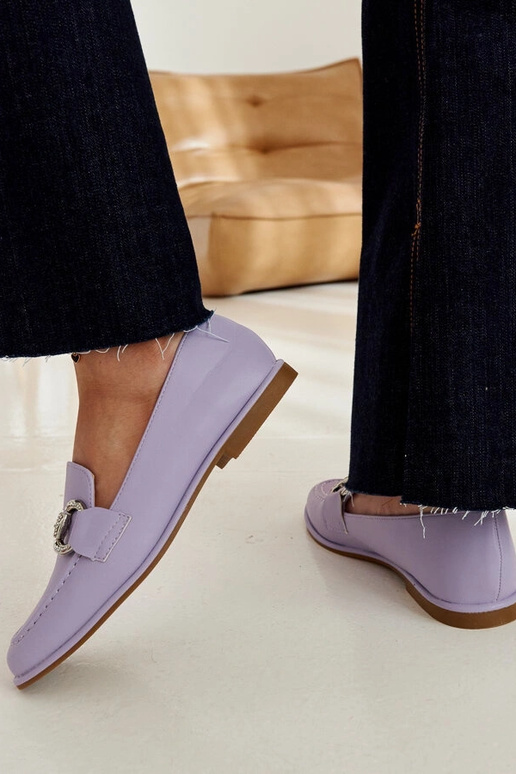 Mocassins violets Marija avec zircons Mocassins violets Marija avec zircons