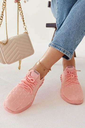 Pink Mira stof sneakers 2