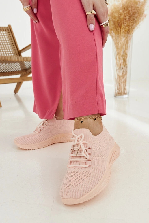 Ornella Sneaker aus rosa Stoff