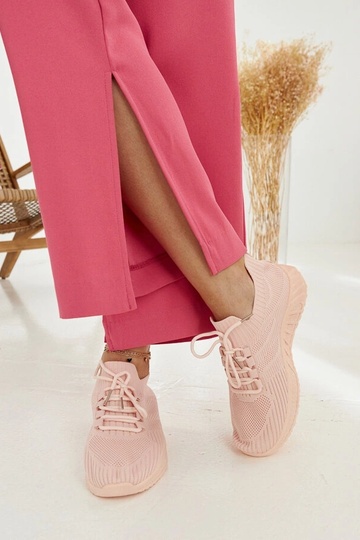 Ornella sneakers i pink stof 2