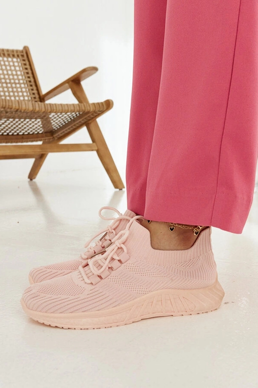 Ornella Sneaker aus rosa Stoff