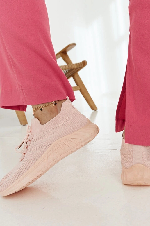 Ornella Sneaker aus rosa Stoff