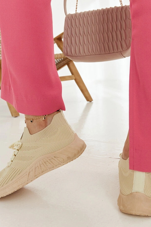 Beige Stoff-Sneakers Ornella