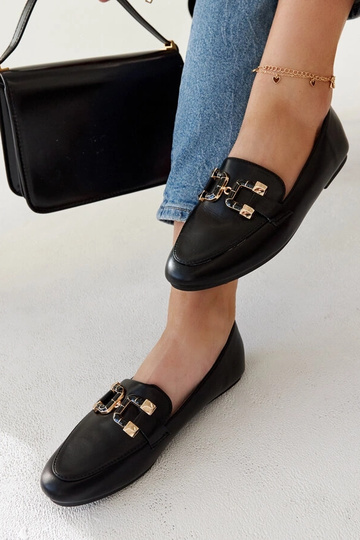 Mocassins noirs à boucle Comerio 2