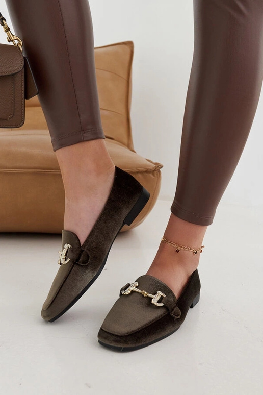 Fabrizia groene fluwelen mokassins... Fabrizia groene fluwelen mokassins...