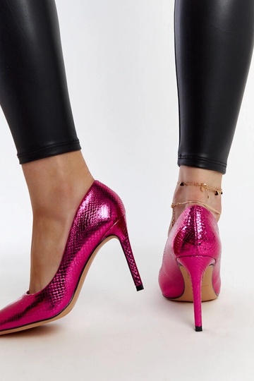 Pumps Wines aus rosa Lackleder 2