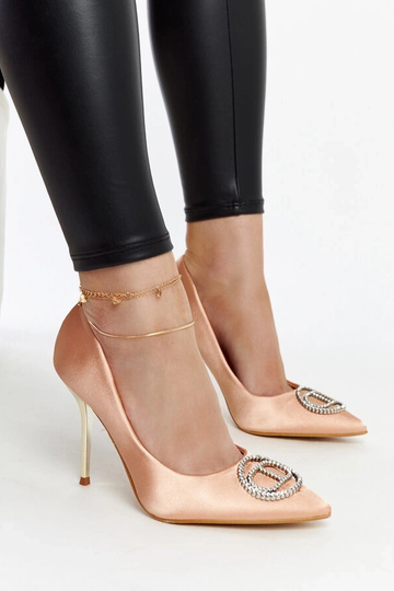 Escarpins en zircon rose clair Elife