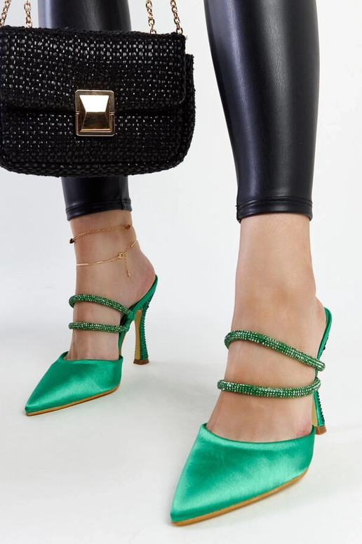 Grüne Raffaelina Pantoletten mit... Grüne Raffaelina Pantoletten mit...