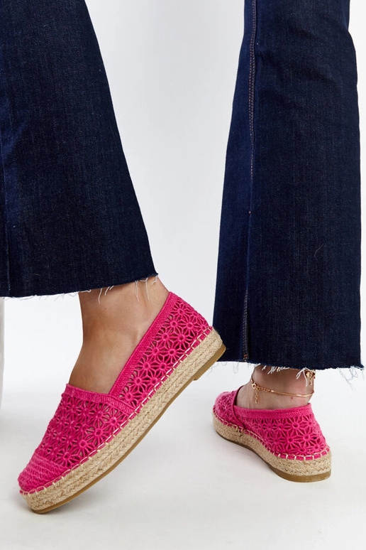 Espadrilles à plateforme en dentelle...