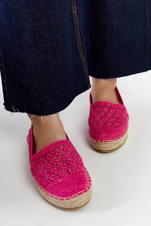 Espadrilles à plateforme en dentelle...