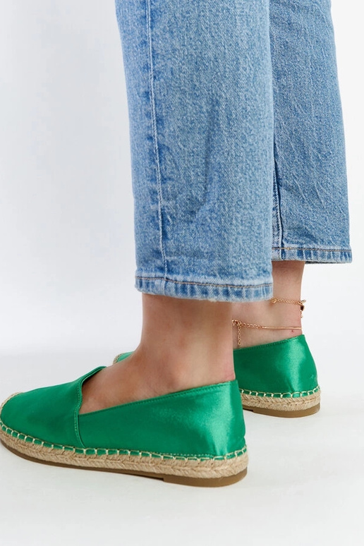 Caithlin – Grüne Glitzer-Espadrilles...